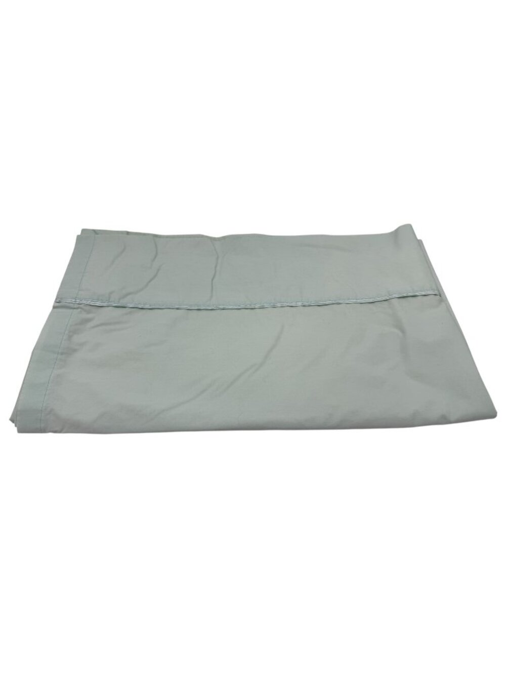 Vintage Sears Roebuck Mint Green Solid Cotton Bled Full Flat Sheet Bedding
